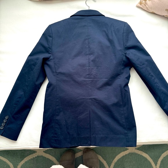 J. Crew Boys' Thompson Navy Suit Jacket and Pants in Flex Chino - Sz 12 - Picture 2 of 5